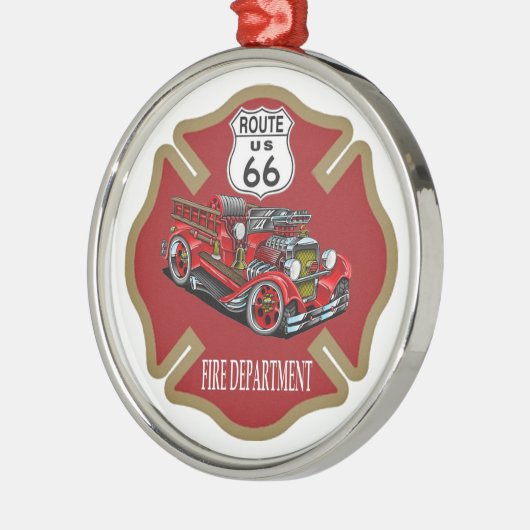 Route 66 Fire Department Ornament (Links)