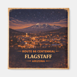 Route 66 Flagstaff Arizona Erfgoed Nachtelijke Hem Magneet