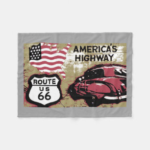 Route 66 Fleece Deken