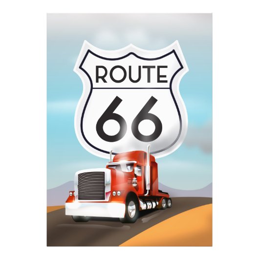 Route 66 foto afdruk (Voorkant)