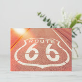 Route 66 Foto geeft uit - Oranje Gloed Kaart (Staand voorkant)