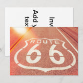 Route 66 Foto geeft uit - Oranje Gloed Kaart (Voorkant / Achterkant)