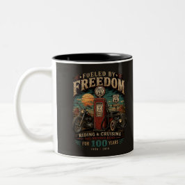 Route 66 Garage Koffie Nostalgie Tweekleurige Koffiemok