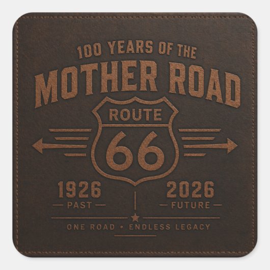 Route 66 Garage Sticker Zwart Goud Schild Kunst (Voorkant)