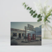 Route 66 gas station briefkaart (Staand voorkant)