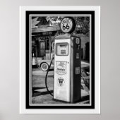 Route 66 Gaspomp Foto 12 x 16 Poster (Voorkant)