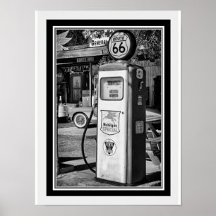 Route 66 Gaspomp Foto 12 x 16 Poster