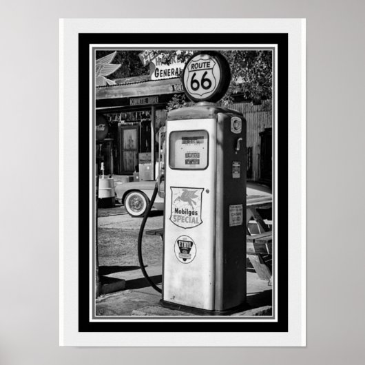 Route 66 Gaspomp Foto 12 x 16 Poster (Voorkant)