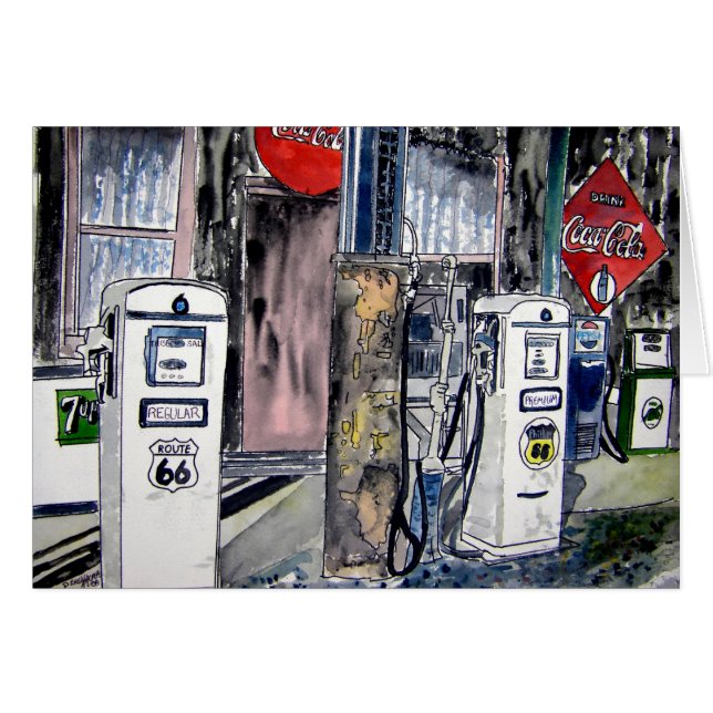 route 66 gasstation  kunst (Voorkant Horizontaal)