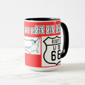 Route 66  gebarenteksten mok (Voorkant rechts)