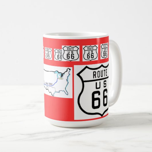 Route 66  gebarenteksten mok (Voorkant rechts)