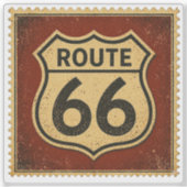 Route 66 gedistrobeerde schild garage sticker stij (Voorkant)