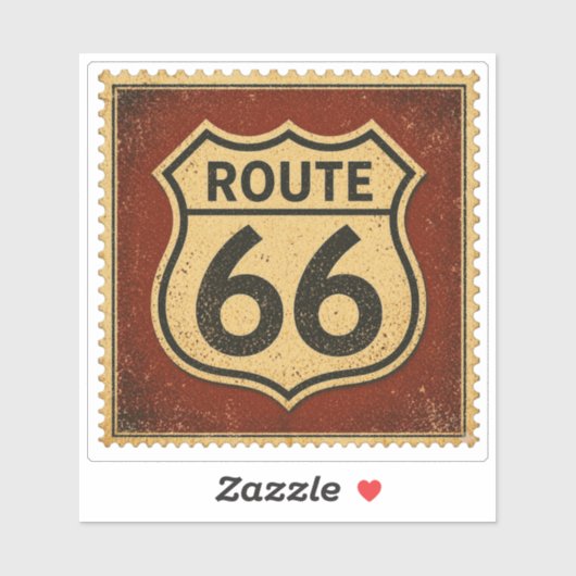 Route 66 gedistrobeerde schild garage sticker stij (Vel)