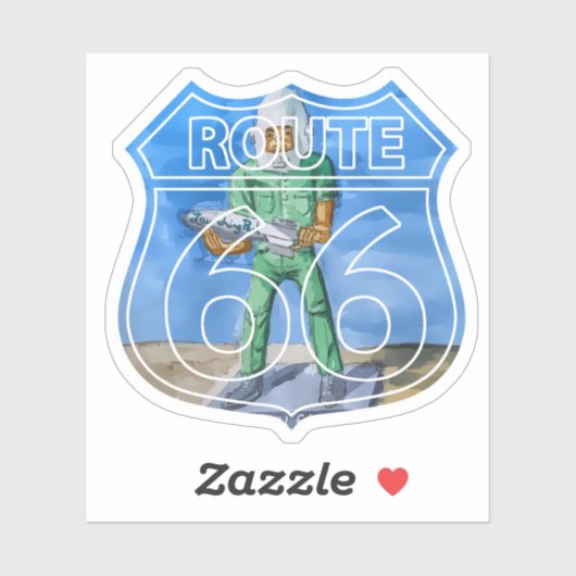 Route 66 Gemini Giant Sticker (Vel)