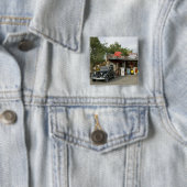 Route 66 General Store & Gas Station Vierkante Button 5,1 Cm (In situ)