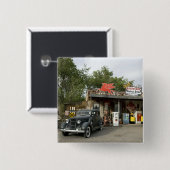 Route 66 General Store & Gas Station Vierkante Button 5,1 Cm (Voorkant /achterkant)