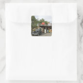 Route 66 General Store & Gas Station Vierkante Sticker (Tas)