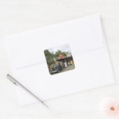 Route 66 General Store & Gas Station Vierkante Sticker (Envelop)