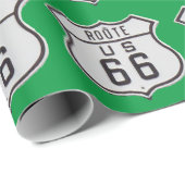 Route 66 Gift Wrap groen Cadeaupapier (Rol Hoek)