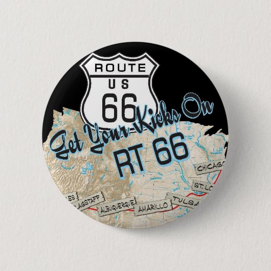 route 66 giften ronde button 5,7 cm (Voorkant)