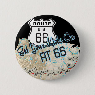 route 66 giften ronde button 5,7 cm