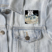 route 66 giften vierkante button 5,1 cm (In situ)
