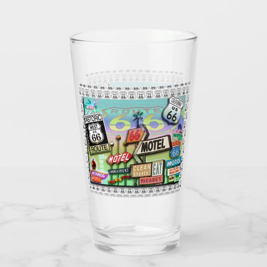 ROUTE 66 GLAS (Achterkant)