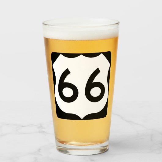 Route 66 glas (Voorkant gevuld)