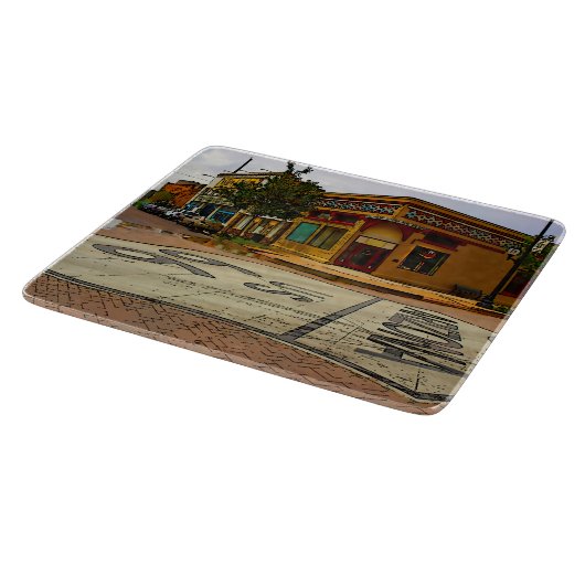 Route 66 Glass Cutting Board Snijplank (Hoek)