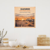 Route 66 Glenrio Geestenstad Erfgoed Poster (Keuken)