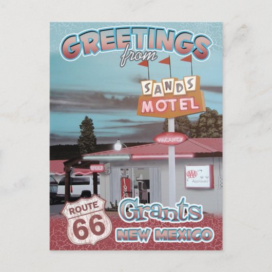 Route 66 Greetings Grants New Mexico Briefkaart (Voorkant)