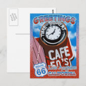 Route 66 Greetings Los Angeles California Briefkaa Briefkaart (Voorkant / Achterkant)
