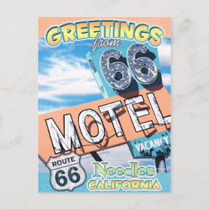 Route 66 Greetings Needles California Briefkaart
