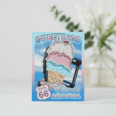 Route 66 Greetings Williams Arizona Briefkaart (Staand voorkant)