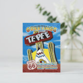 Route 66 Groeten Tucumcari New Mexico Briefkaart (Staand voorkant)