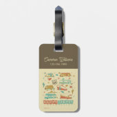 Route 66 Happy Camper Bagagelabel (Achterkant verticaal)