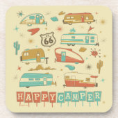 Route 66 Happy Camper Bier Onderzetter (Voorkant)