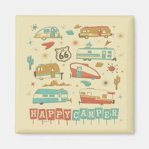 Route 66 Happy Camper Magneet