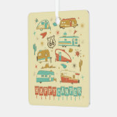 Route 66 Happy Camper Metalen Ornament (Voorkant links)