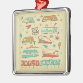 Route 66 Happy Camper Metalen Ornament (Links)