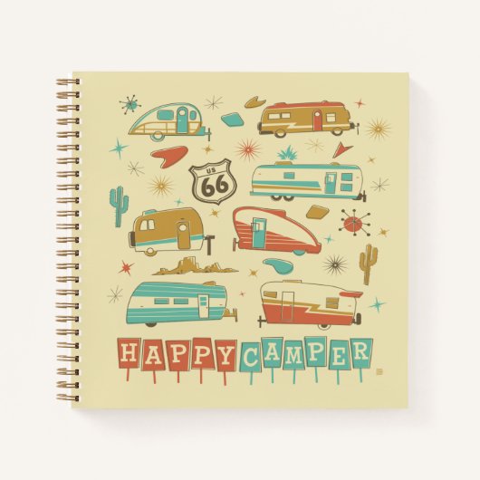 Route 66 Happy Camper Notitieboek (Voorkant)
