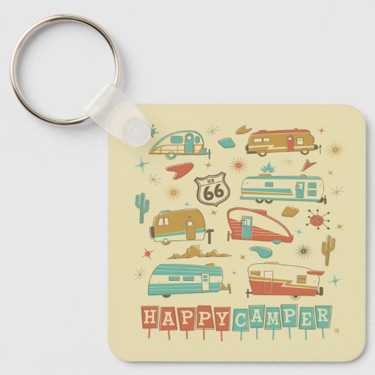 Route 66 Happy Camper Sleutelhanger (Voorkant)