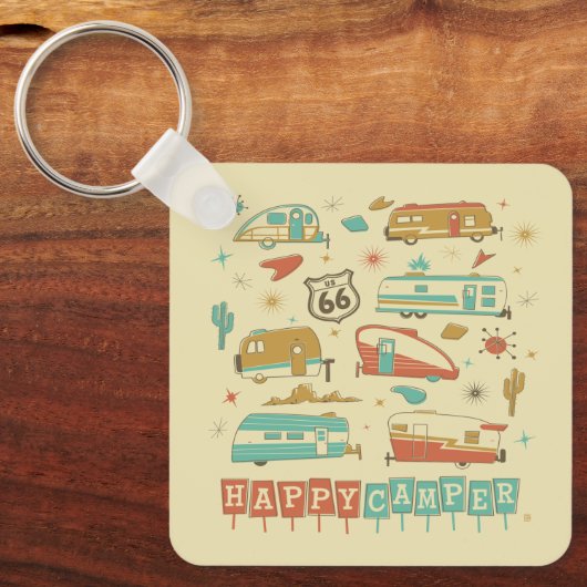 Route 66 Happy Camper Sleutelhanger (Voorkant)