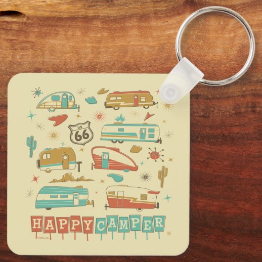Route 66 Happy Camper Sleutelhanger (Achterkant)