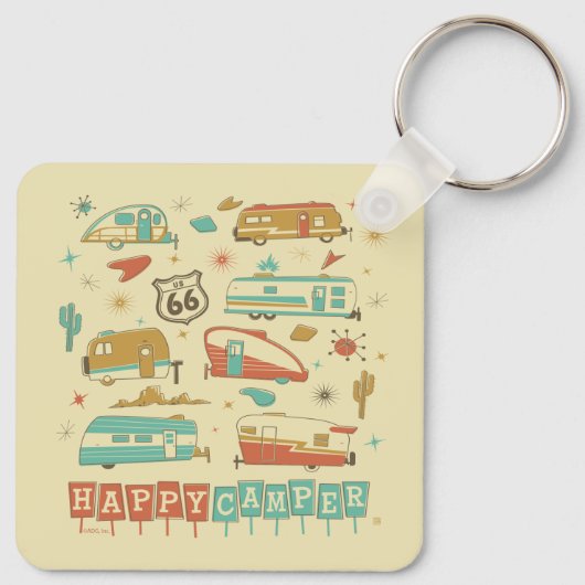 Route 66 Happy Camper Sleutelhanger (Achterkant)