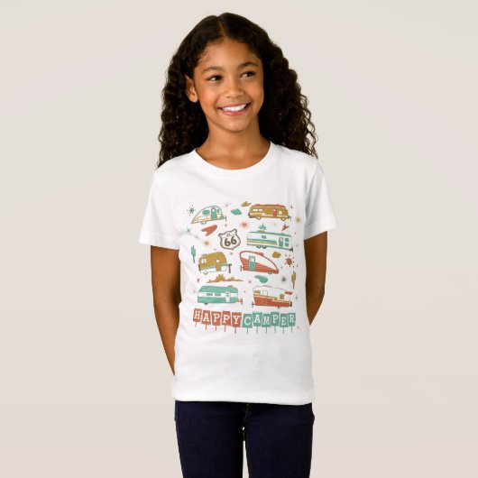 Route 66 Happy Camper T-shirt (Voorkant volledig)