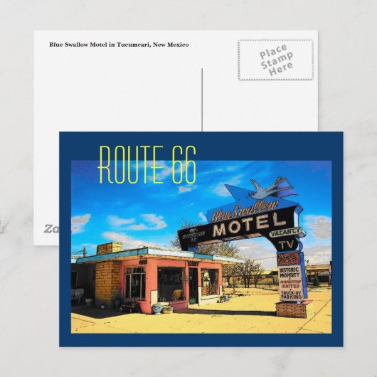 Route 66 het Gepersonaliseerde Briefkaart van het (Voorkant / Achterkant)