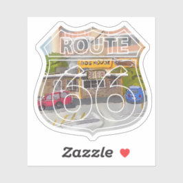 Route 66 Het hondenhok Sticker