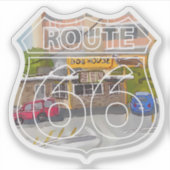 Route 66 Het hondenhok Sticker (Voorkant)