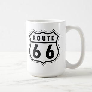 Route 66 Highway Logo Koffiemok